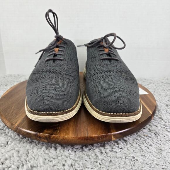 Cole Haan Mens 12M Origianl Grand Gray Stitchlite Wingtip Business Casual Oxford